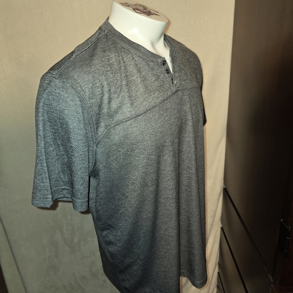 Hi-Tec Men Grey Blue WrigleyShade Colorblock UPF 50 Crew T-Shirt XL - Picture 3 of 7